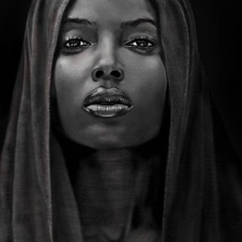 Arts numériques intitulée "Nubienne" par Aryaneire, Œuvre d'art originale