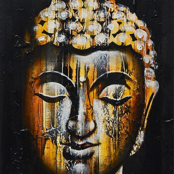 Painting titled "The Path to Wisdom" by Aryawansa Kumarasinghe, Original Artwork, Acrylic Mounted on Wood Stretcher frame