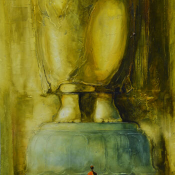 Peinture intitulée "I Worship at Thy Fe…" par Aryawansa Kumarasinghe, Œuvre d'art originale, Acrylique Monté sur Châssis en…