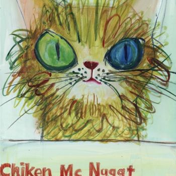 Painting titled "Chiken mc nuggt-mis…" by Asari Fukushima, Original Artwork