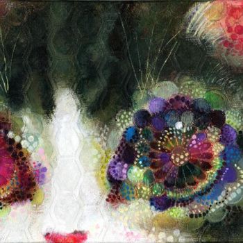 Painting titled "Lotus flower eyes." by Asari Fukushima, Original Artwork