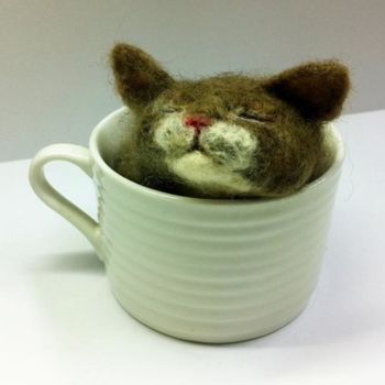 Painting titled "cats_in_cups08-A.jpg" by Asari Fukushima, Original Artwork