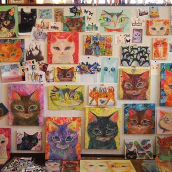 Painting titled "DM image for cats,c…" by Asari Fukushima, Original Artwork