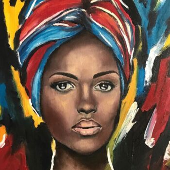 "African woman" başlıklı Tablo Aynur Gürsoy tarafından, Orijinal sanat, Petrol