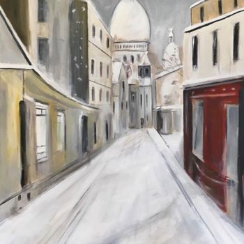 Картина под названием "Montmartre" - Anne-Sophie Schneiter, Подлинное произведение искусства, Акрил
