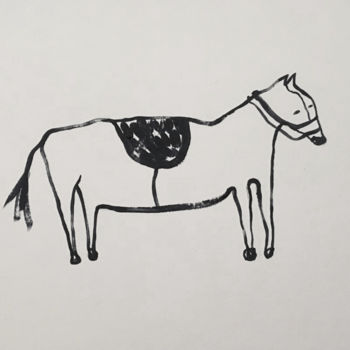 Pintura titulada "horse" por Asena Dogan, Obra de arte original, Acrílico