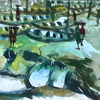 Malarstwo zatytułowany „Day rest1” autorstwa Asenior, Oryginalna praca, Akwarela