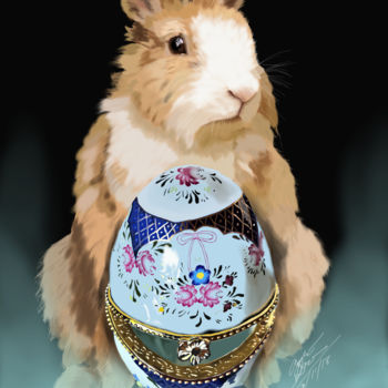 Digital Arts titled "fancy Easter Bunny" by Andre O. Smith "Dre", Original Artwork