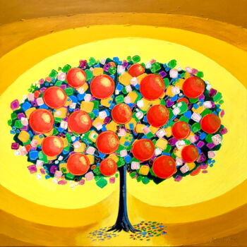 "Orange tree" başlıklı Tablo Ash Petr (Ashot Petrosyan) tarafından, Orijinal sanat, Akrilik