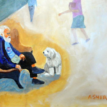 Peinture intitulée "Frienship" par Asher, Œuvre d'art originale, Huile