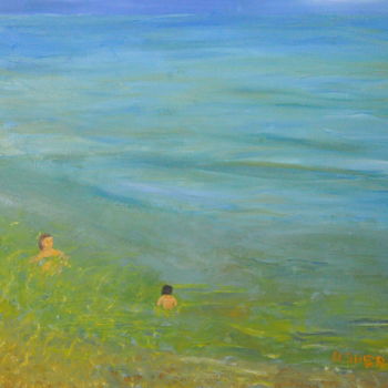 Pintura intitulada "in the sea" por Asher, Obras de arte originais, Óleo