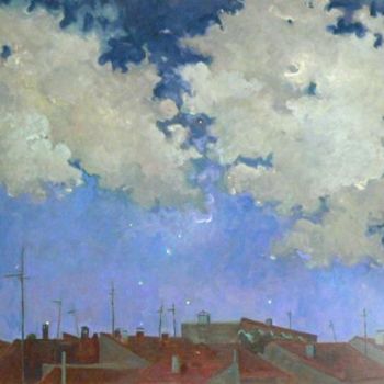 Pittura intitolato "Evening in La Liqui…" da Ashot Kirakosyan, Opera d'arte originale