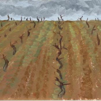 Pittura intitolato "Vineyards" da Ashot Kirakosyan, Opera d'arte originale