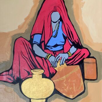 Painting titled "Harder the Life shi…" by Ashok Jadav, Original Artwork, Acrylic