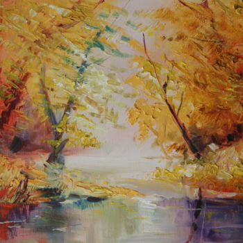 Schilderij getiteld "Autumn" door Ashot Bagratooney, Origineel Kunstwerk, Olie