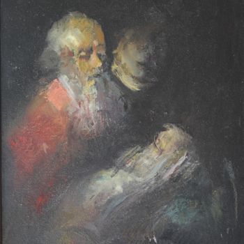 Painting titled "Sagesse" by Ashot Bagratooney, Original Artwork, Oil