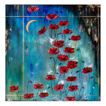 Peinture intitulée "Mill Spring Poppies…" par Ashten Mckinney, Œuvre d'art originale, Impression numérique