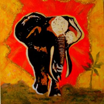 Pittura intitolato "Kenya" da Mich'L Barö, Opera d'arte originale