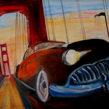 Painting titled "Golden Gate" by Mich'L Barö, Original Artwork