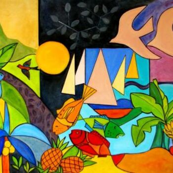 Painting titled "MAURITIUS" by Mich'L Barö, Original Artwork
