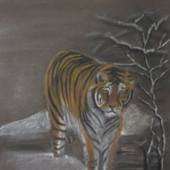 Drawing titled "le tigre" by Annie Sillard, Original Artwork