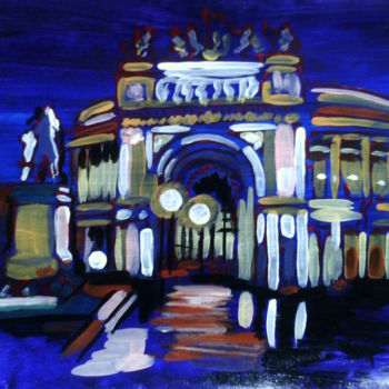 「Opéra de nuit」というタイトルの絵画 Anne Sisun Kermarrecによって, オリジナルのアートワーク