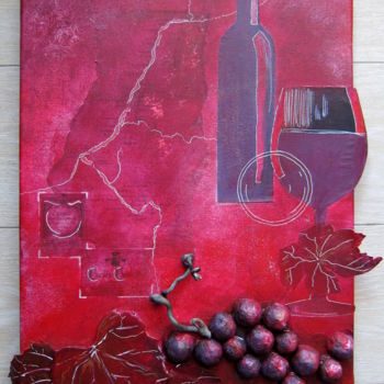 Peinture intitulée "Dis Vin" par Anne Sisun Kermarrec, Œuvre d'art originale
