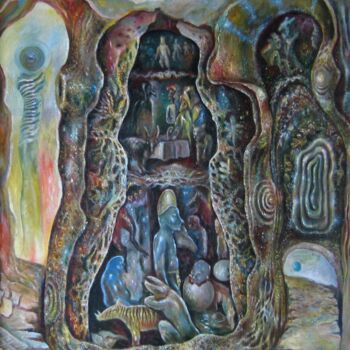 Pintura intitulada "фрагмент подсознания" por Askar Karimov, Obras de arte originais, Óleo