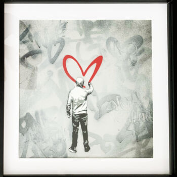 Картина под названием "Love Asko" - Asko, Подлинное произведение искусства, Акрил Установлен на Деревянная рама для носилок