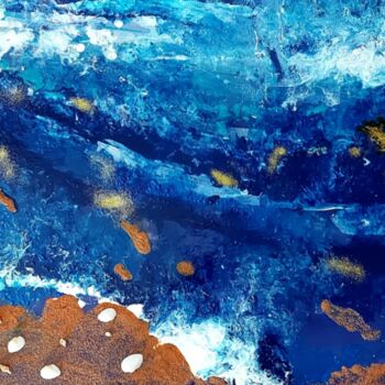 Pintura titulada "Ocean" por Aslihan Arslan, Obra de arte original, Acrílico Montado en Bastidor de camilla de madera