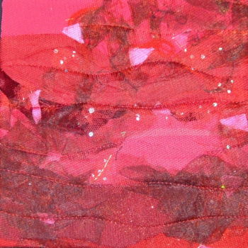 Textilkunst mit dem Titel "Rouge.jpg" von Jean Pierre Avonts-Saint-Lager, Original-Kunstwerk, Textilien