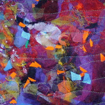 Textile Art titled "Violet-1.jpg" by Jean Pierre Avonts-Saint-Lager, Original Artwork, Textiles