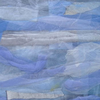 Textile Art με τίτλο "Hiver" από Jean Pierre Avonts-Saint-Lager, Αυθεντικά έργα τέχνης, Ύφασμα Τοποθετήθηκε στο Χαρτόνι