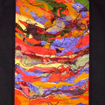 Textile Art titled "TOURBILLONS" by Jean Pierre Avonts-Saint-Lager, Original Artwork, Fabric