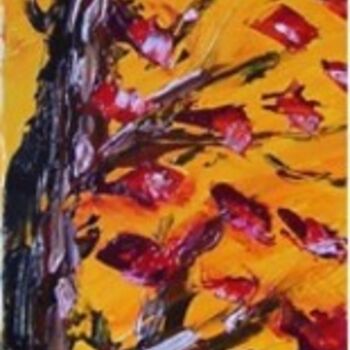 Painting titled "Booming in Yellow I" by Sybille Asloun, Original Artwork