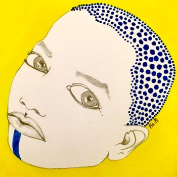 Картина под названием "Je sais" - Asmae Brahimi, Подлинное произведение искусства, Акрил