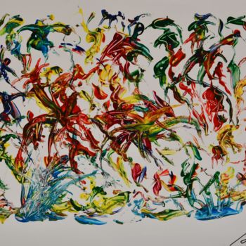 Картина под названием "Abstract Acrylic Pa…" - Alfred Georg Sonsalla, Подлинное произведение искусства, Акрил