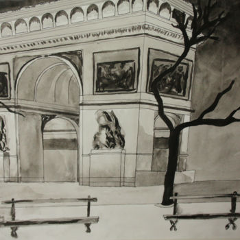 Drawing titled "Arc de Triomphe" by Ashley Spencer, Original Artwork, Other