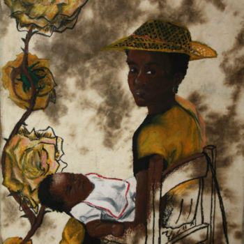 Σχέδιο με τίτλο "Mother and Child" από Ashley Spencer, Αυθεντικά έργα τέχνης, Άλλος