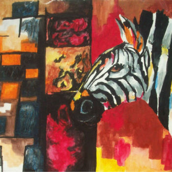 Desenho intitulada "Soul of the Zebra" por Ashley Spencer, Obras de arte originais, Outro