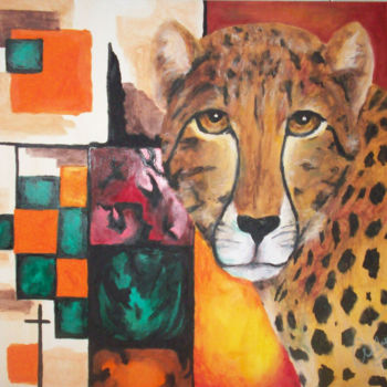 Dessin intitulée "Soul of the Cheetah" par Ashley Spencer, Œuvre d'art originale, Autre