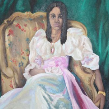 Painting titled "Portrait of a Lovel…" by Ashley Spencer, Original Artwork, Oil