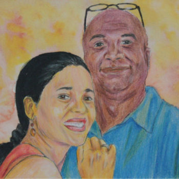 Painting titled "Mom and Dad" by Ashley Spencer, Original Artwork, Oil