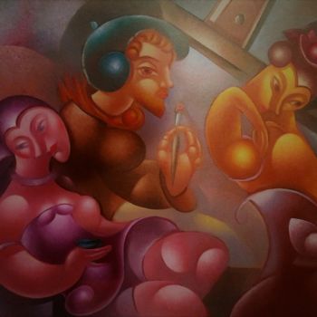 Pintura intitulada "Studio d'Artiste IV" por Tsvetomir Assenov, Obras de arte originais, Óleo
