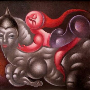 Картина под названием "Chronique de Mars I" - Tsvetomir Assenov, Подлинное произведение искусства, Другой