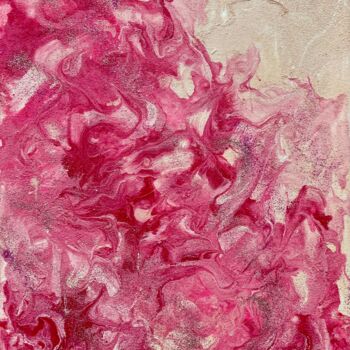 Картина под названием "Nuances de roses" - Assia Bens, Подлинное произведение искусства, Акрил