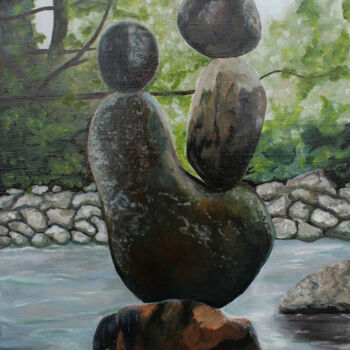 Painting titled "Balance" by Asya Ignatova, Original Artwork, Oil