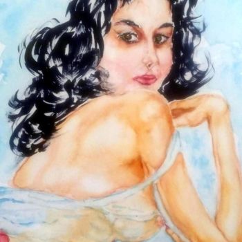 Painting titled "gitane-jmb-17.jpg" by Association Acfma, Original Artwork, Watercolor