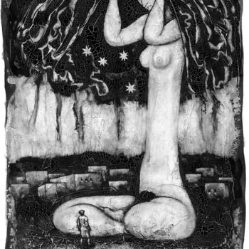 Pintura intitulada "Sleep with a growin…" por Assol Sas, Obras de arte originais, Acrílico
