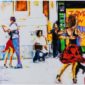 Malarstwo zatytułowany „Tango on the street” autorstwa Assunta Cassa, Oryginalna praca, Olej